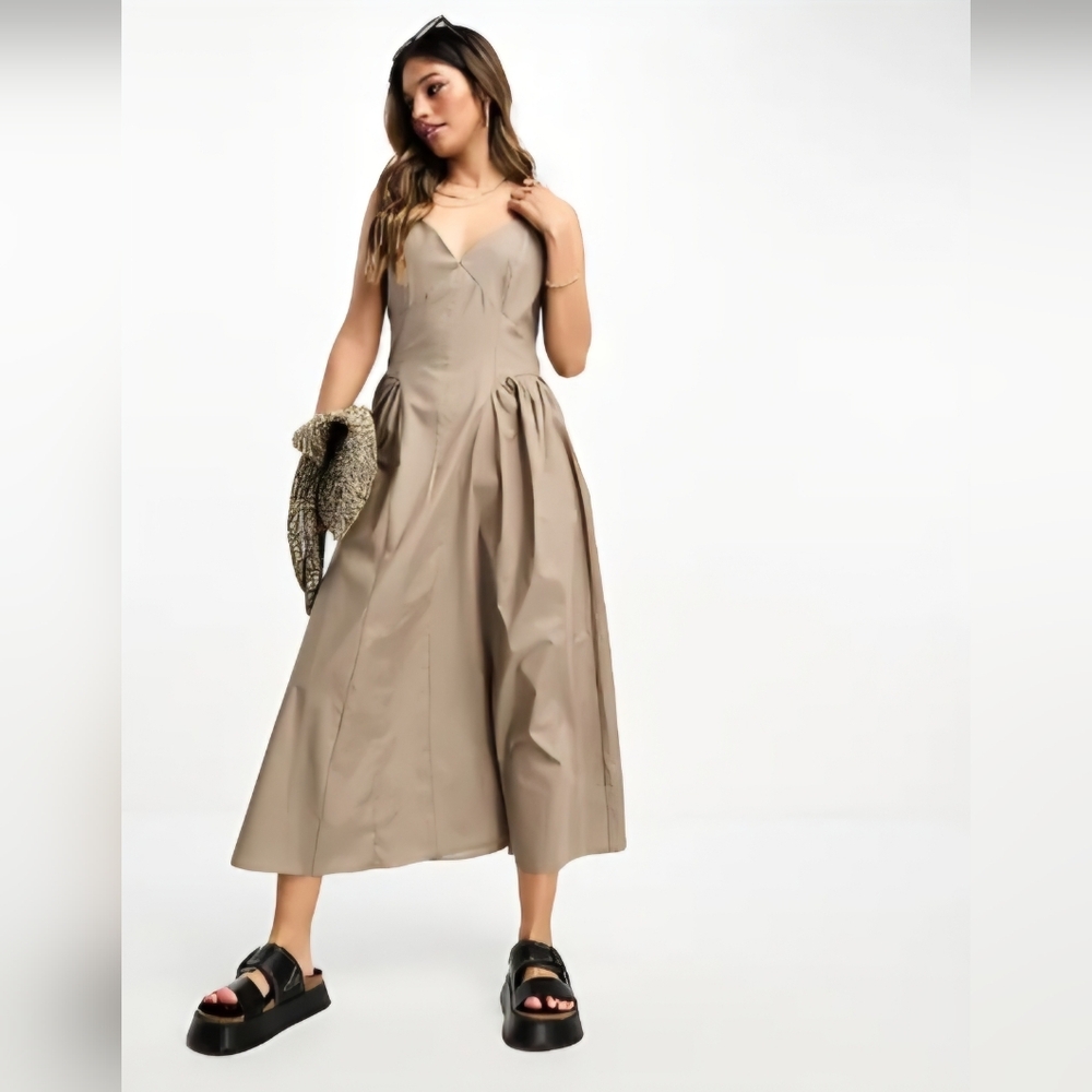 ASOS Tan Midi Dress